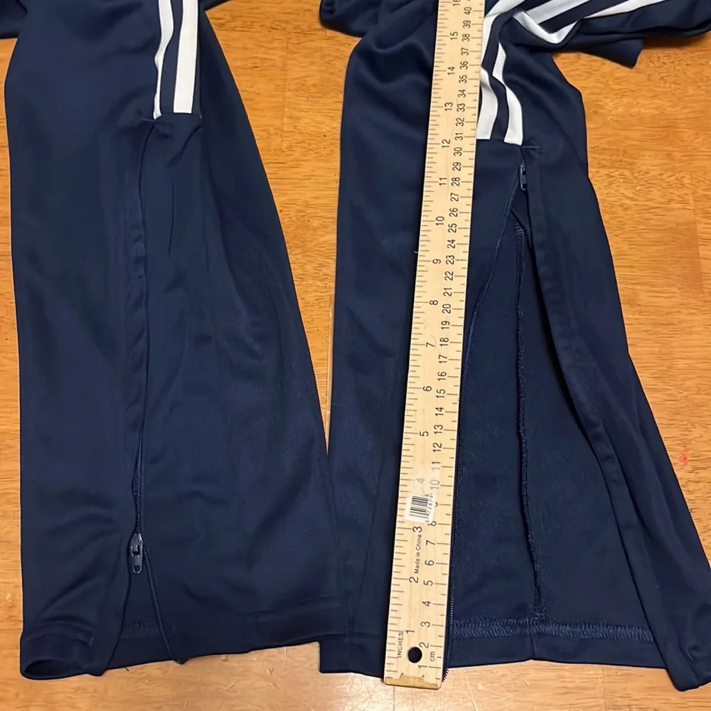 Adidas Mens 2XLT Big & Tall Blue and White Athletic Workout Lounge Pants